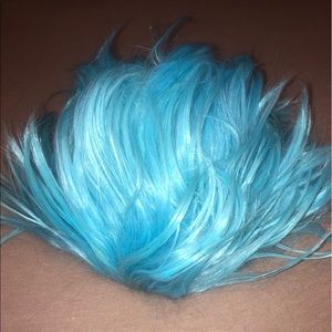 Blue wig